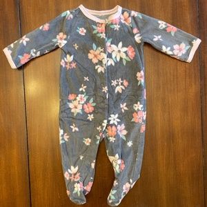 Carter’s fleece footie floral